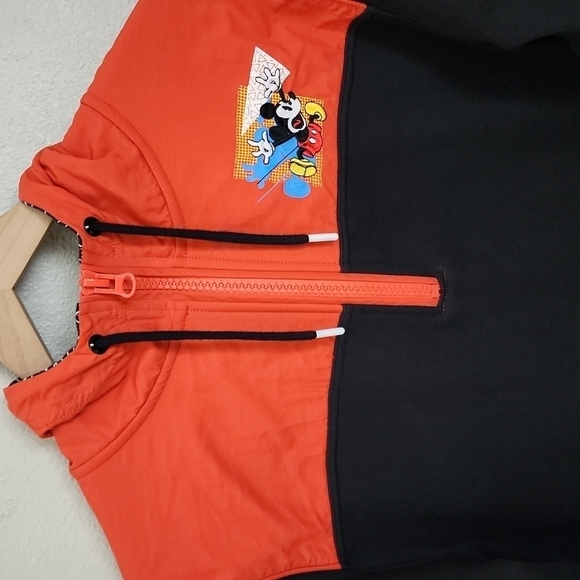 Disney Parks 1/4 Zip Mickey Mouse Pullover Hoodie - Picture 2 of 9